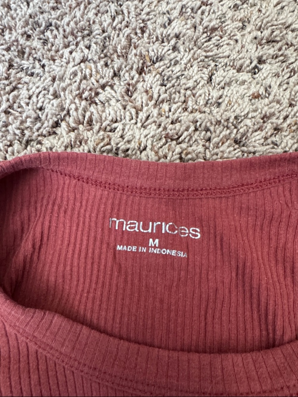 Maurices Ribbed Tank Top — Rust - Picture 4 of 4
